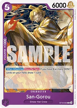 San-Gorou #ST18-003 PURPLE Monkey.D.Luffy One Piece card