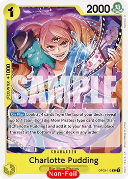 Charlotte Pudding #OP03-112 YELLOW Charlotte Katakuri One Piece card