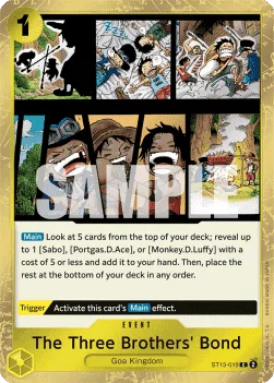 The Three Brothers' Bond #ST13-019 Ultra Deck: The Three Brothers One Piece card