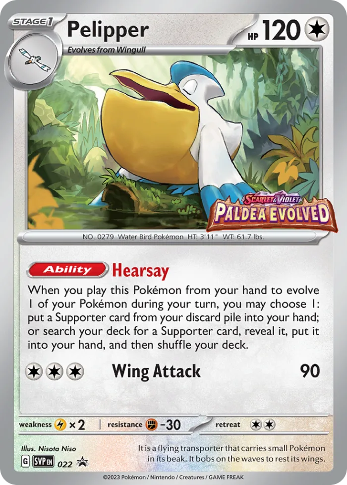 Pelipper #SVP 022 SV Black Star Promos Pokemon card