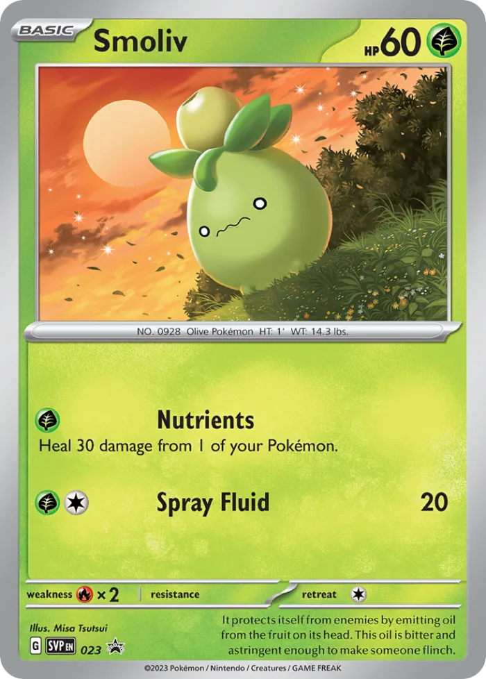 Smoliv #SVP 023 SV Black Star Promos Pokemon card