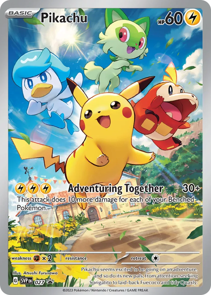 Pikachu #SVP 027 SV Black Star Promos Pokemon card