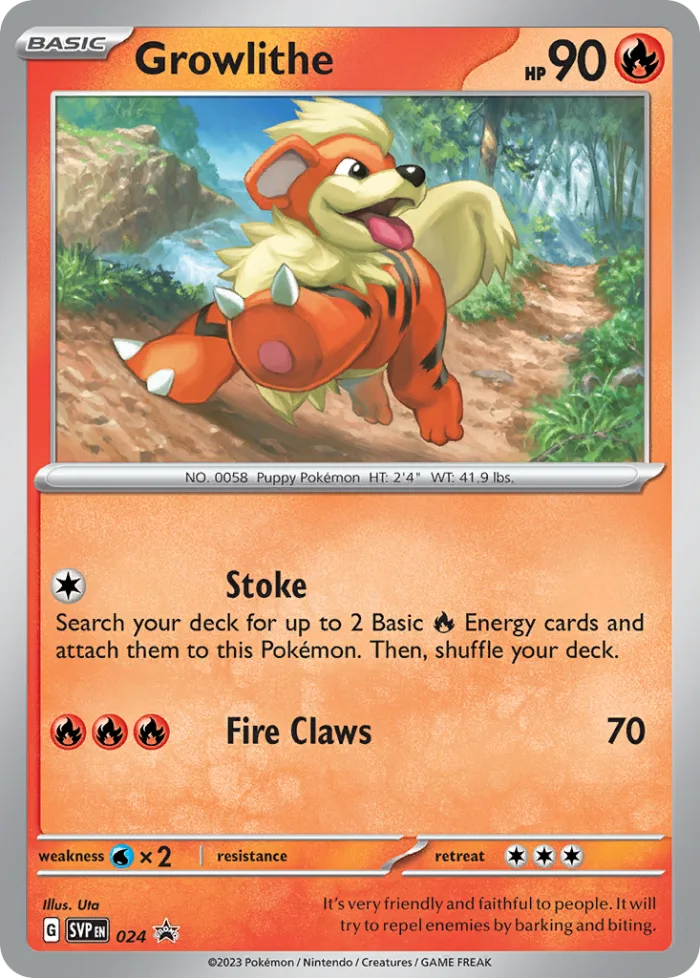 Growlithe #SVP 024 SV Black Star Promos Pokemon card