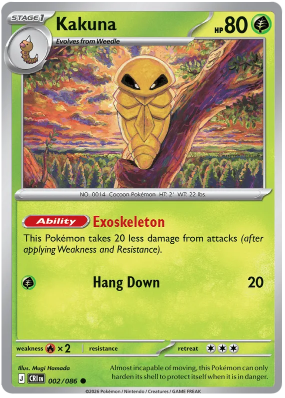 Kakuna #2 Chaos Rising Pokemon card