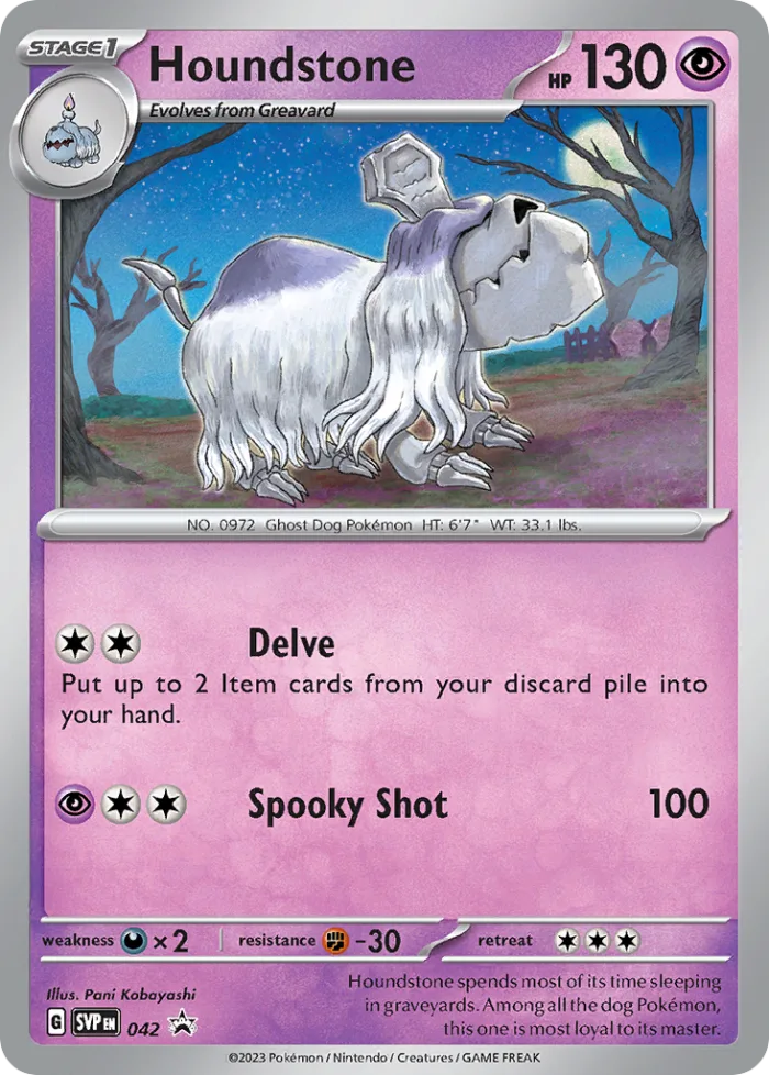 Houndstone #SVP 042 SV Black Star Promos Pokemon card