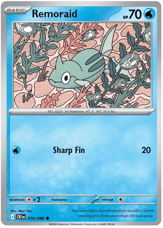 Remoraid #16 Chaos Rising Pokemon card