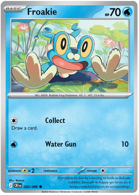 Froakie #20 Chaos Rising Pokemon card