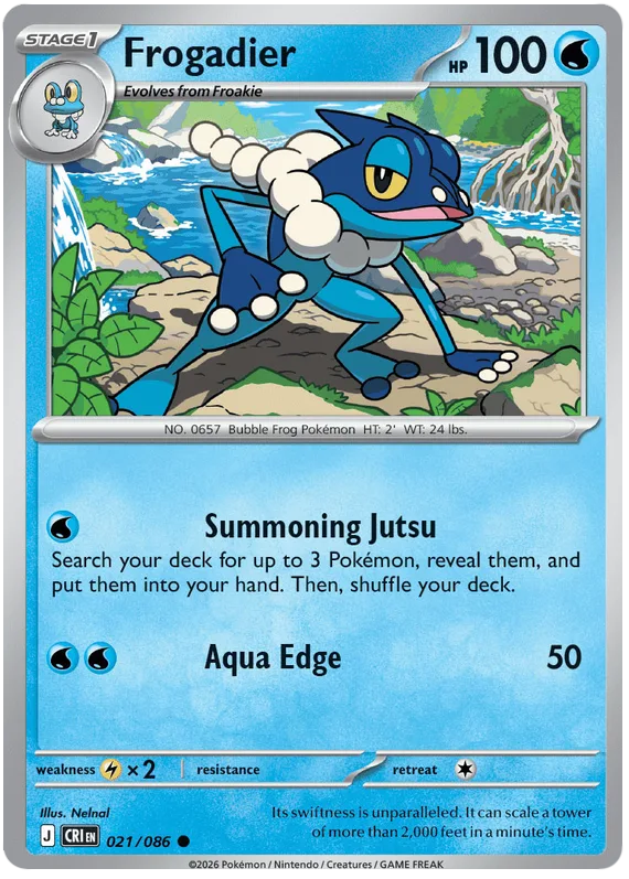 Frogadier #21 Chaos Rising Pokemon card