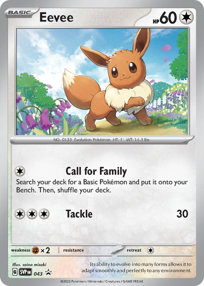 Eevee #SVP 043 SV Black Star Promos Pokemon card