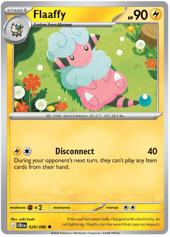 Flaaffy #28 Chaos Rising Pokemon card
