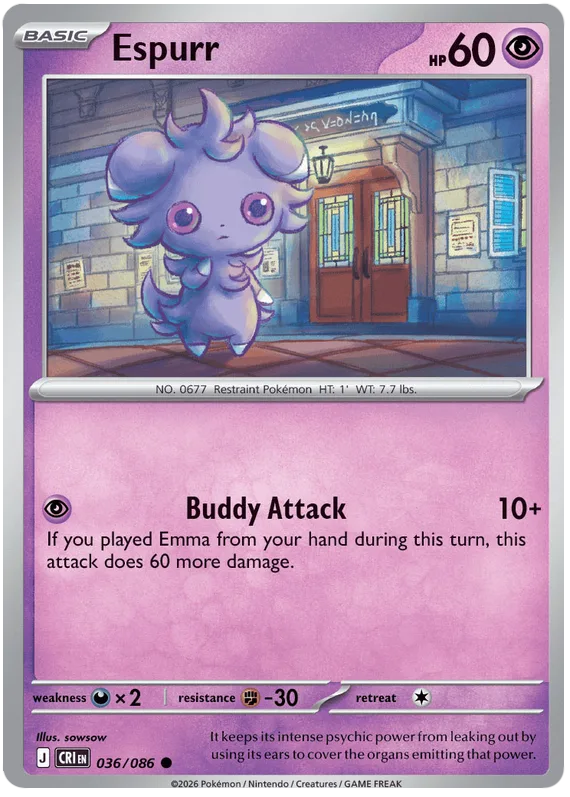 Espurr #36 Chaos Rising Pokemon card