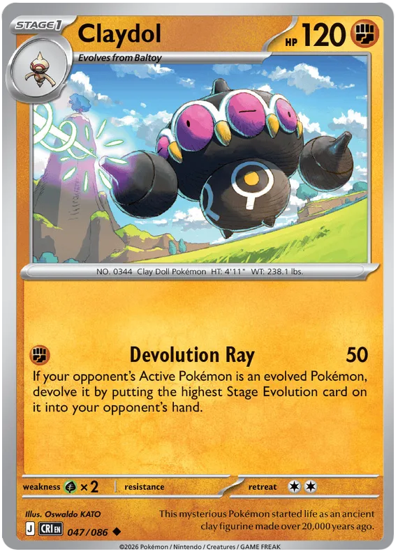 Claydol #47 Chaos Rising Pokemon card