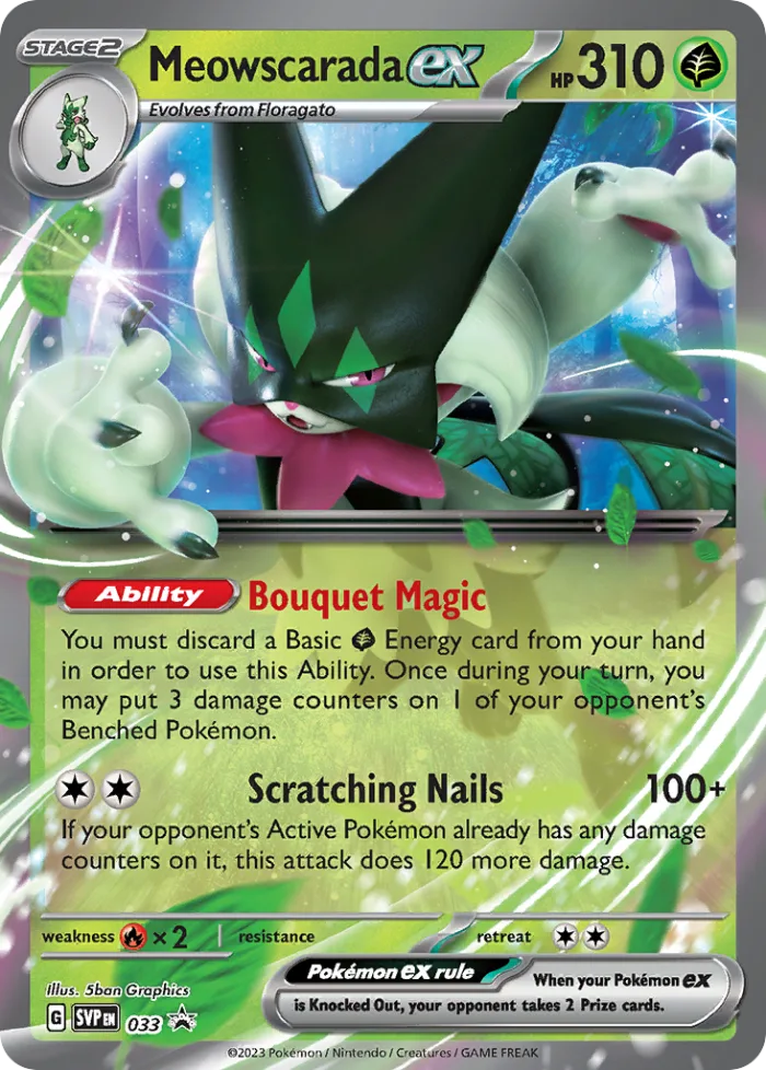 Meowscarada ex #SVP 033 SV Black Star Promos Pokemon card