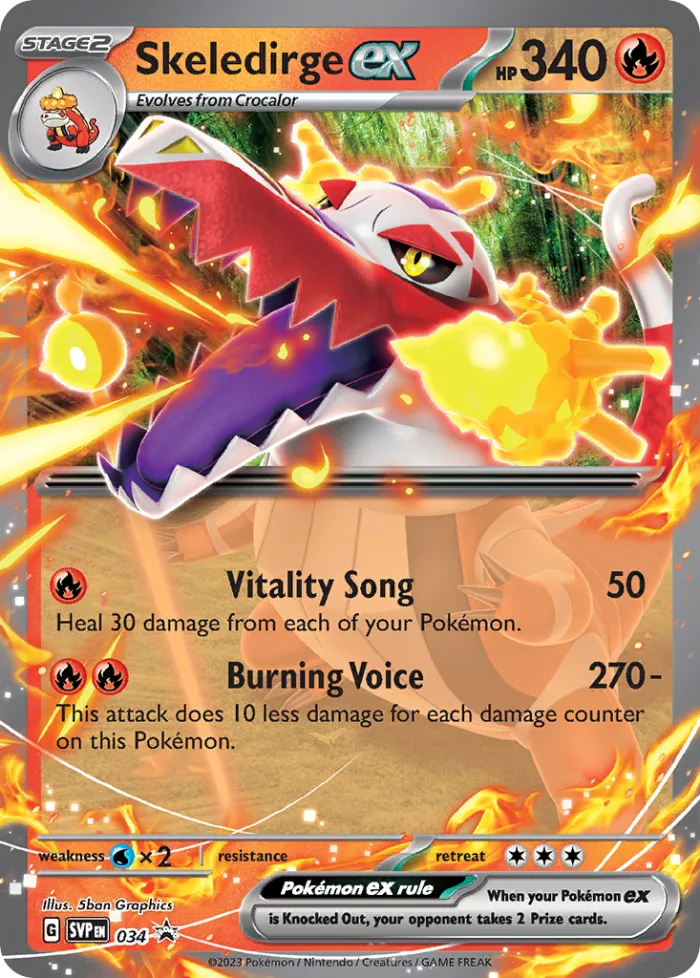 Skeledirge ex #SVP 034 SV Black Star Promos Pokemon card