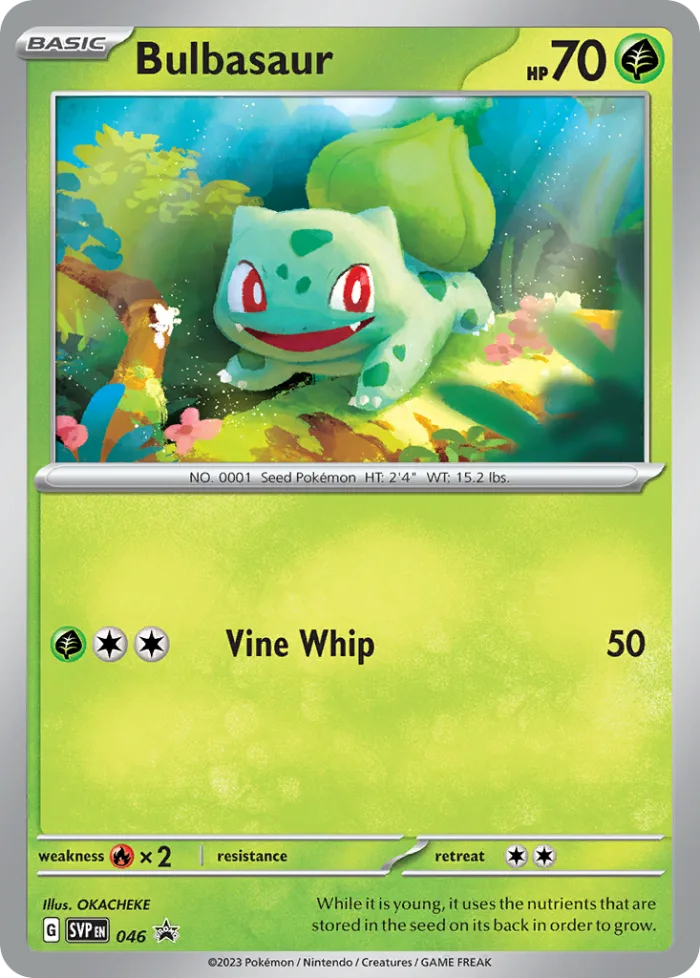 Bulbasaur #SVP 046 SV Black Star Promos Pokemon card