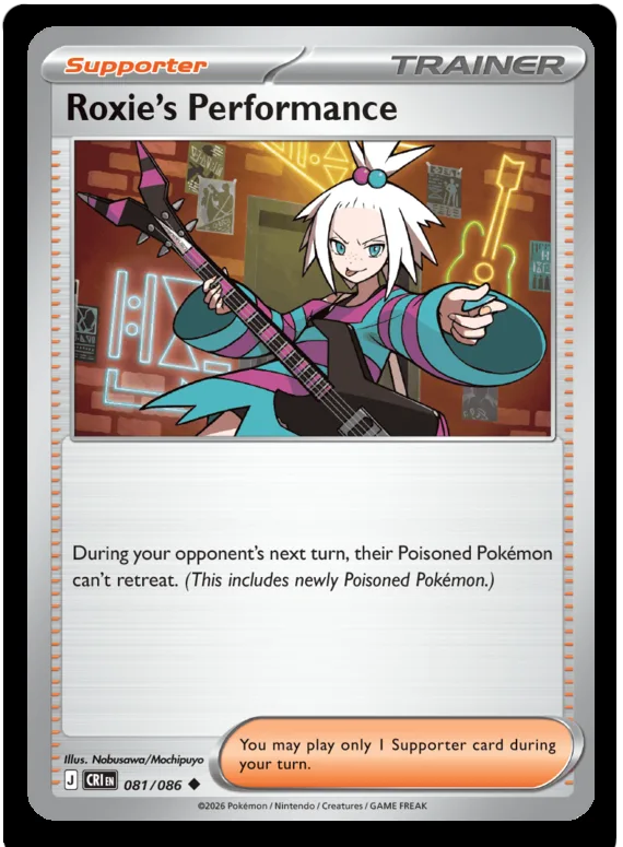 Roxie's Performance #81 Chaos Rising Pokemon card