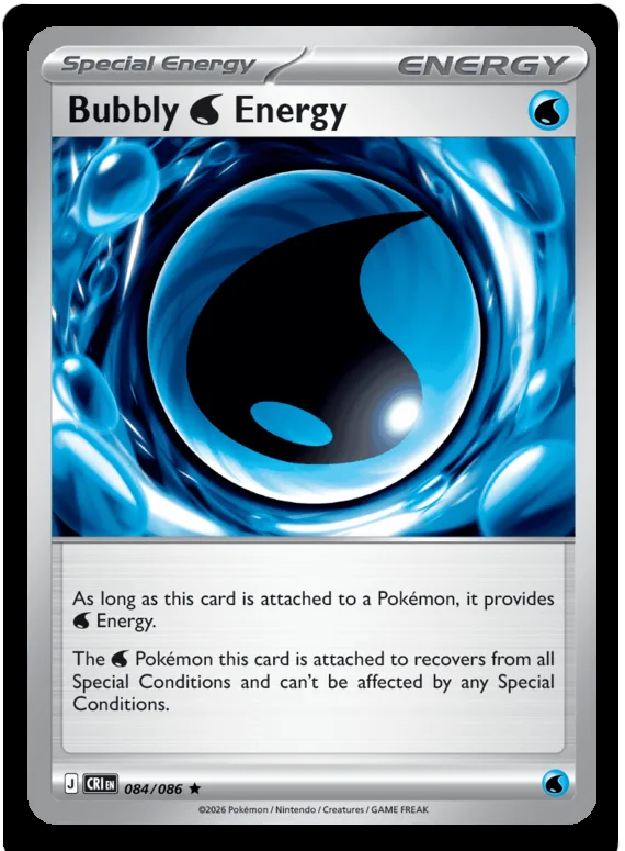 Bubbly \[W\] Energy #84 Chaos Rising Pokemon card