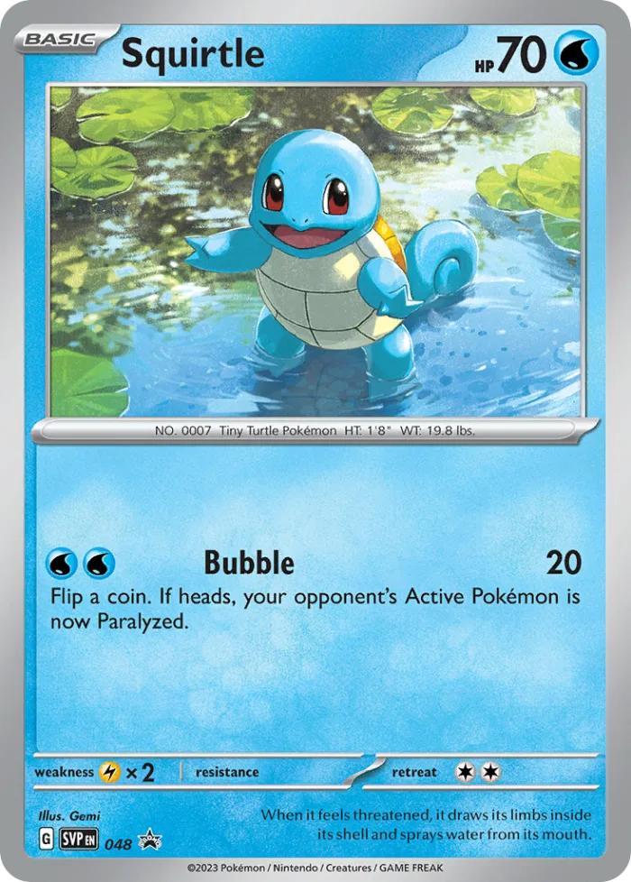 Squirtle #SVP 048 SV Black Star Promos Pokemon card