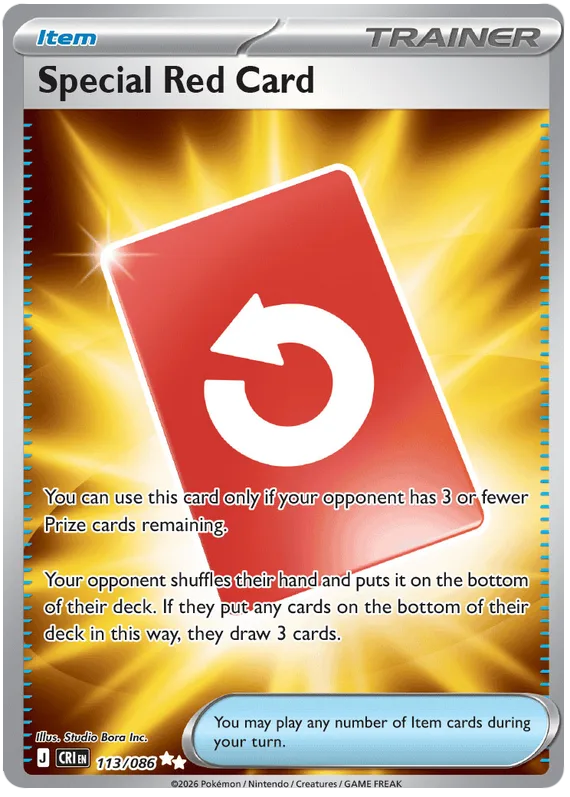 Special Red Card #113 Chaos Rising Pokemon card