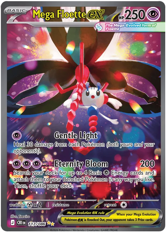 Mega Floette ex #117 Chaos Rising Pokemon card