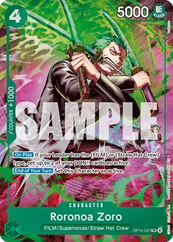 Roronoa Zoro #OP13-037 Adventure on Kami's Island One Piece card
