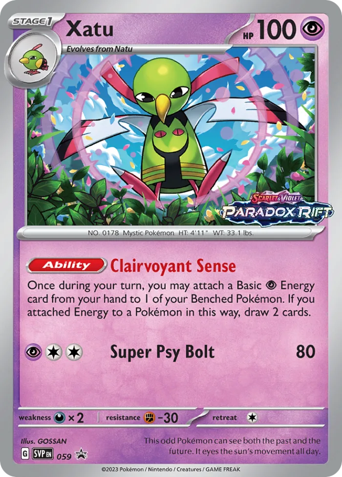 Xatu #SVP 059 SV Black Star Promos Pokemon card