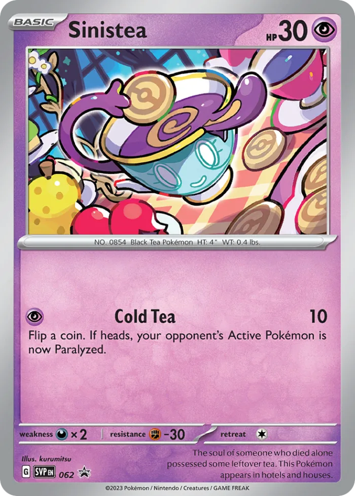 Sinistea #SVP 062 SV Black Star Promos Pokemon card