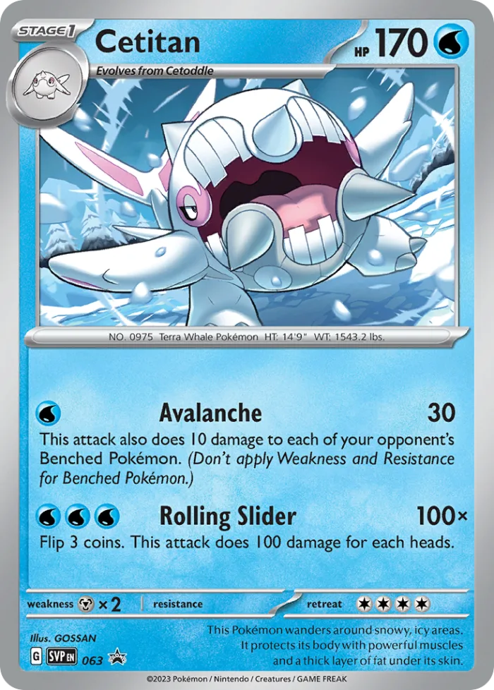 Cetitan #SVP 063 SV Black Star Promos Pokemon card