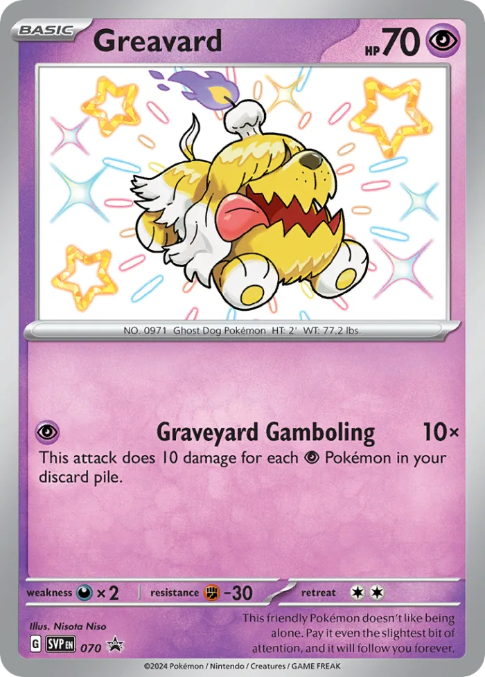 Greavard #SVP 070 SV Black Star Promos Pokemon card