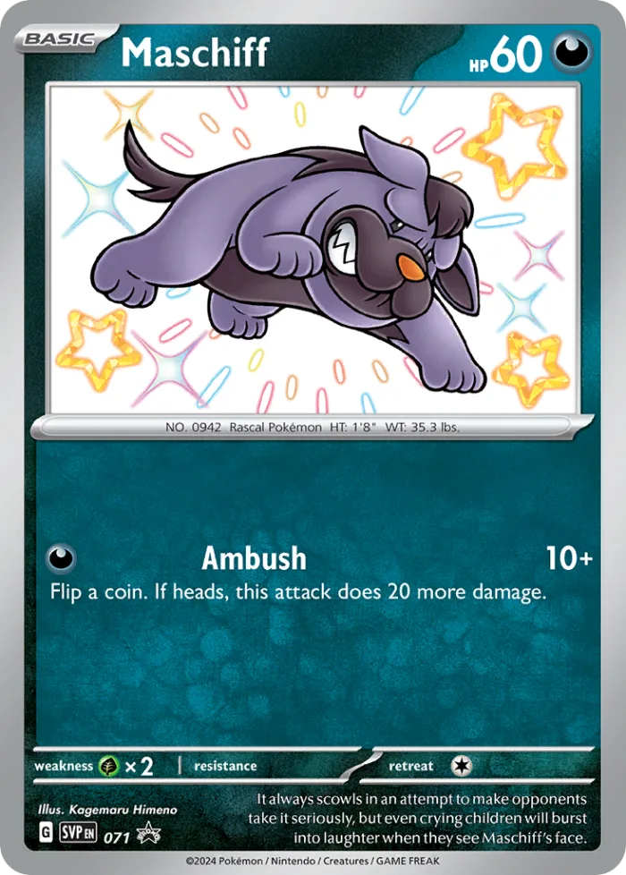 Maschiff #SVP 071 SV Black Star Promos Pokemon card