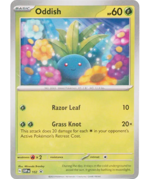 Oddish #SVP 102 SV Black Star Promos Pokemon card