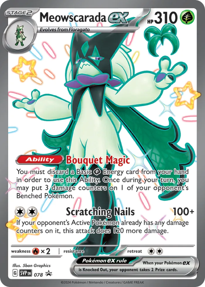 Meowscarada ex #SVP 078 SV Black Star Promos Pokemon card