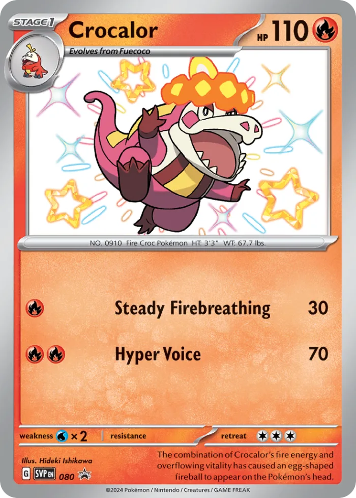Crocalor #SVP 080 SV Black Star Promos Pokemon card