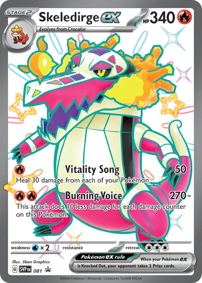 Skeledirge ex #SVP 081 SV Black Star Promos Pokemon card