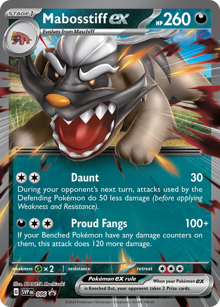 Mabosstiff ex #SVP 086 SV Black Star Promos Pokemon card