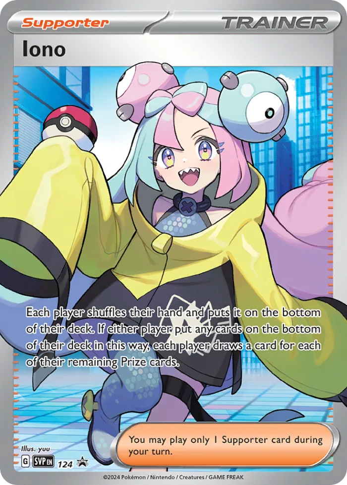Iono #SVP 124 SV Black Star Promos Pokemon card