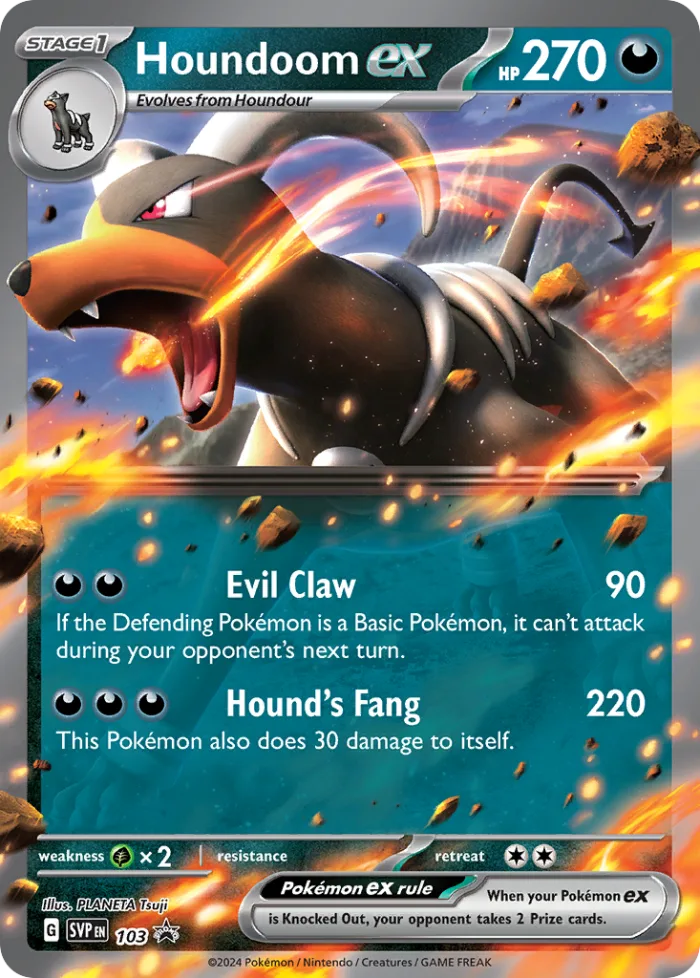Houndoom ex #SVP 103 SV Black Star Promos Pokemon card