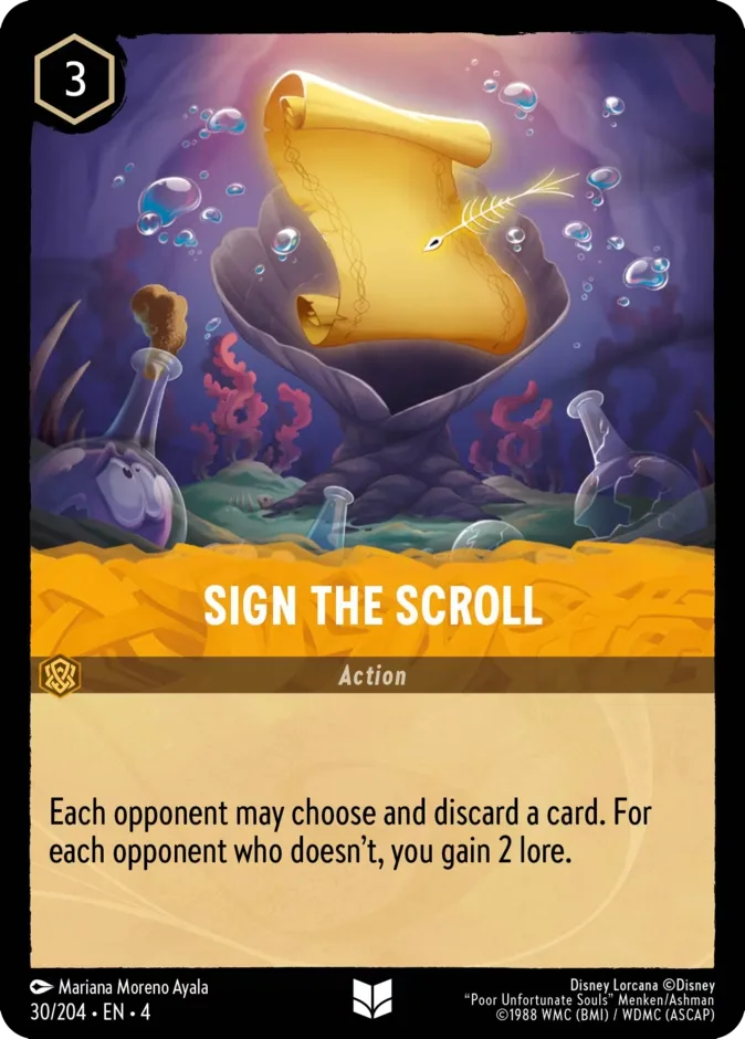 Sign the Scroll #30 Ursula's Return Disney Lorcana card