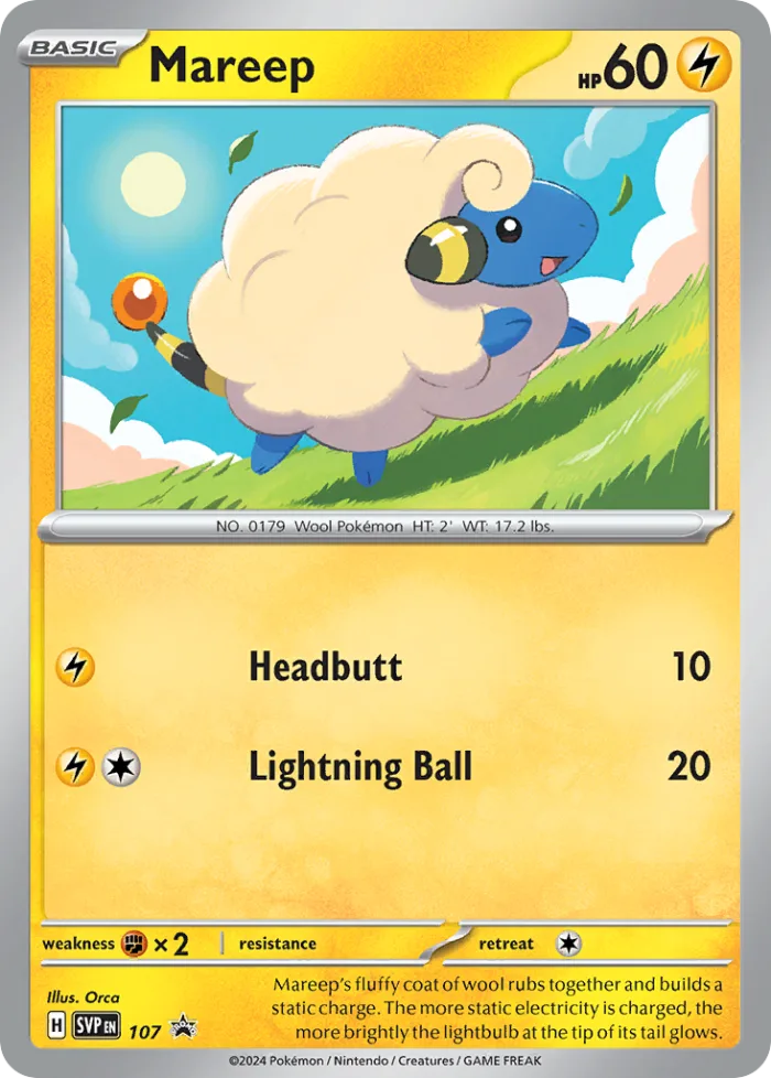 Mareep #SVP 107 SV Black Star Promos Pokemon card