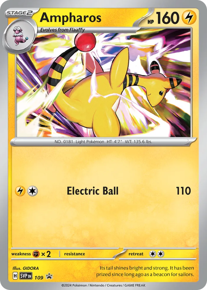 Ampharos #SVP 109 SV Black Star Promos Pokemon card