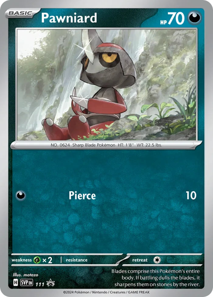 Pawniard #SVP 111 SV Black Star Promos Pokemon card