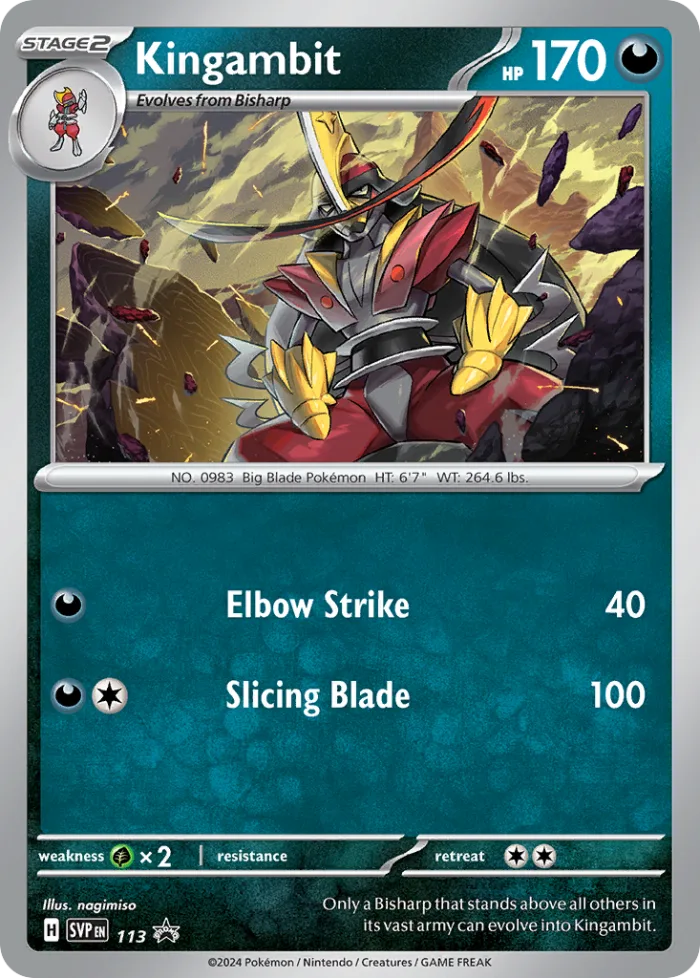 Kingambit #SVP 113 SV Black Star Promos Pokemon card