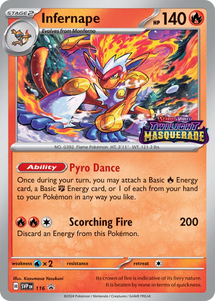 Infernape #SVP 116 SV Black Star Promos Pokemon card