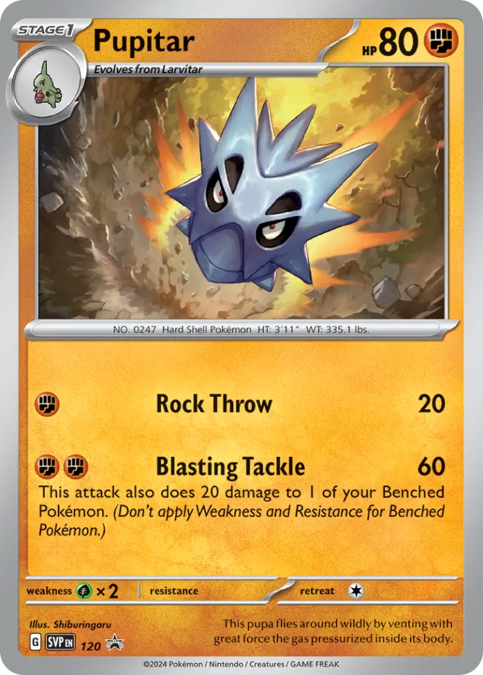 Pupitar #SVP 120 SV Black Star Promos Pokemon card