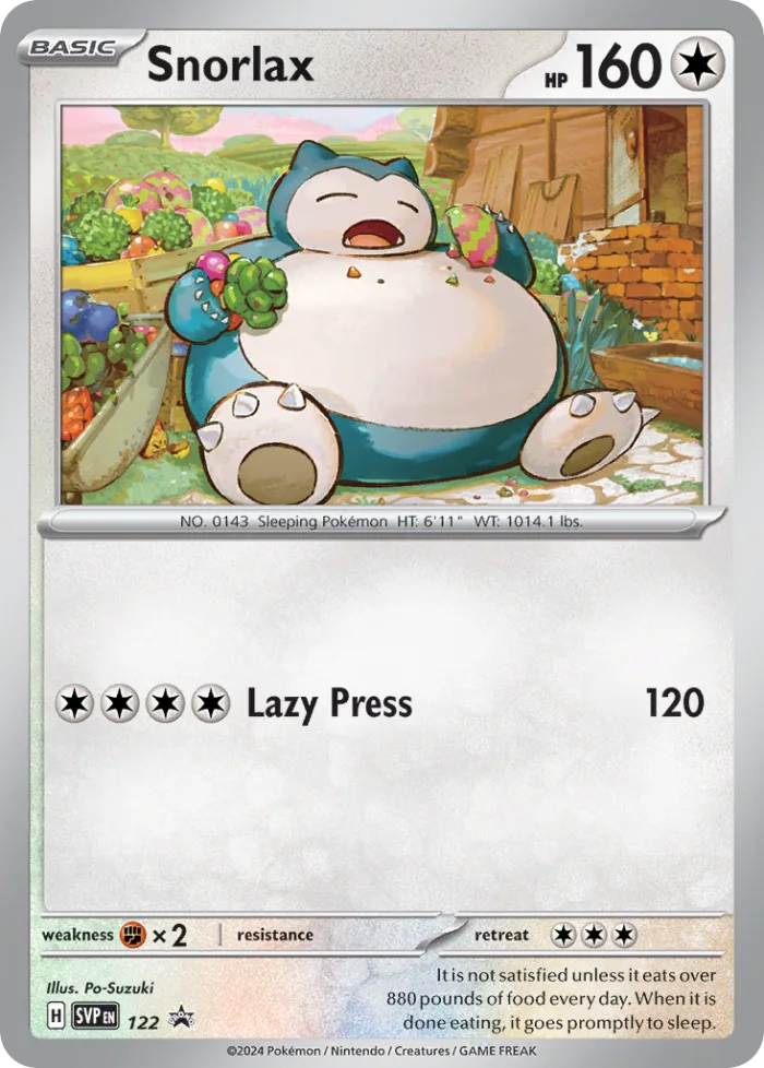 Snorlax #SVP 122 SV Black Star Promos Pokemon card