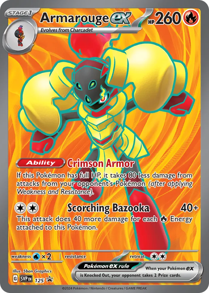 Armarouge ex #SVP 125 SV Black Star Promos Pokemon card