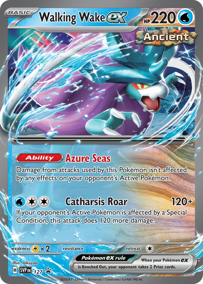 Walking Wake ex #SVP 127 SV Black Star Promos Pokemon card