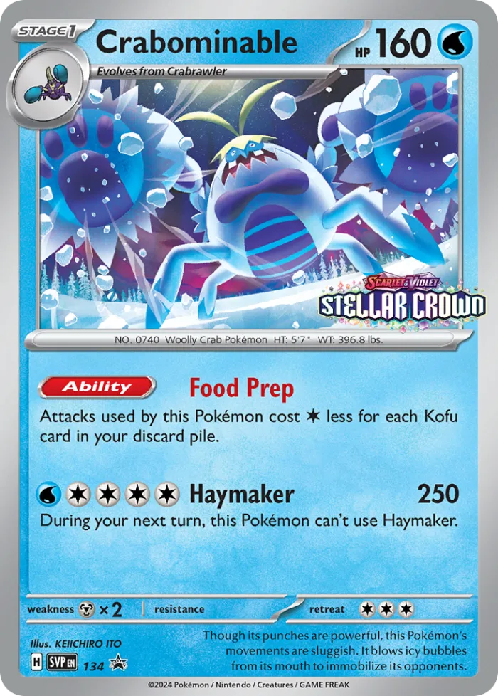 Crabominable #SVP 134 SV Black Star Promos Pokemon card