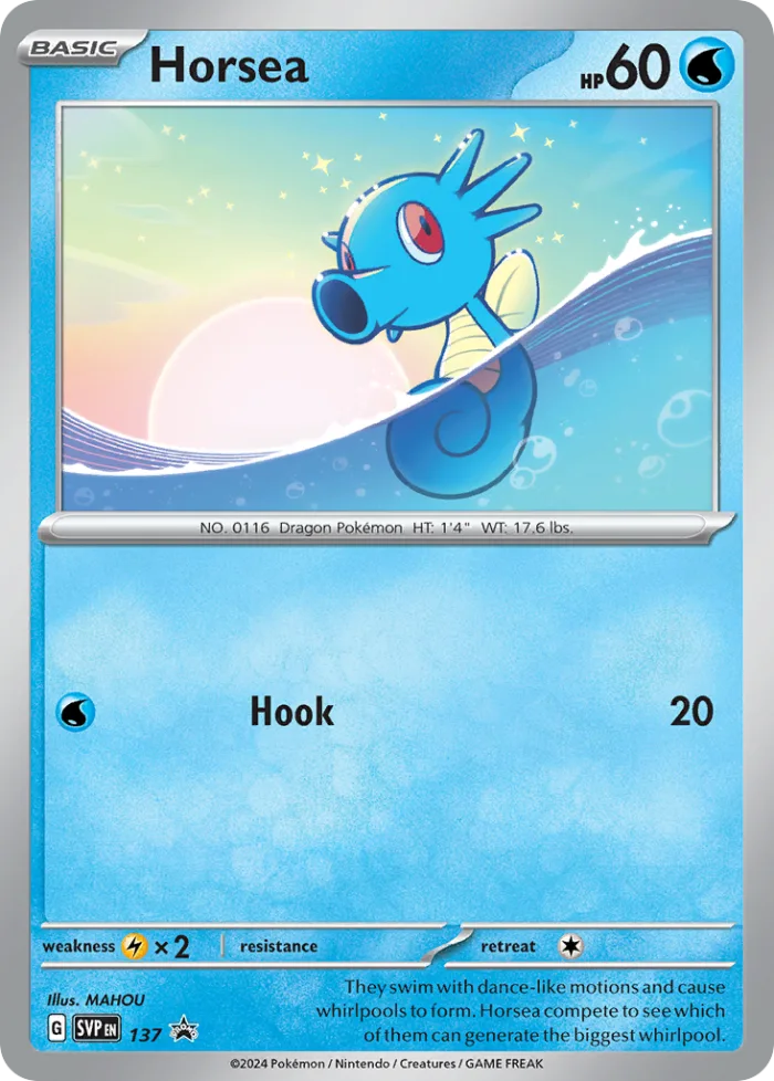 Horsea #SVP 137 SV Black Star Promos Pokemon card