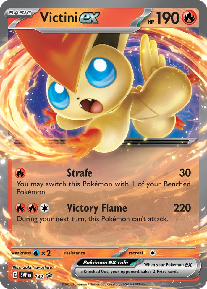 Victini ex #SVP 142 SV Black Star Promos Pokemon card